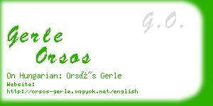 gerle orsos business card